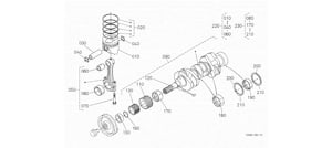 Поршень в сборе с поршневыми кольцами для Kubota D1105/V1505 1G069-21795 (+0.5)  