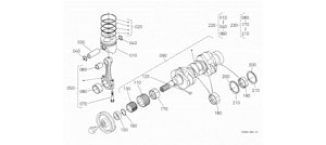 Поршень в сборе с поршневыми кольцами для Kubota D1105/V1505 1G069-21795 (+0.5)  