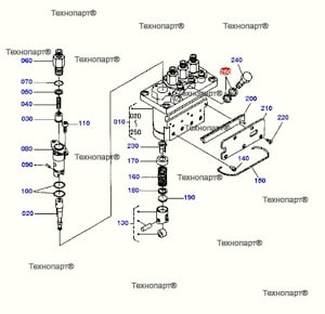 Запчасти для ТНВД Kubota V1505 #16062-51010  