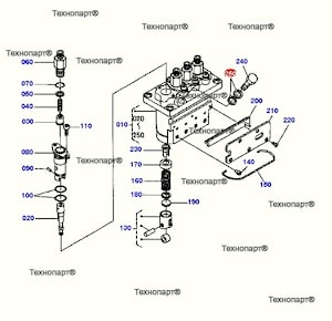 Запчасти для ТНВД Kubota V1505 #16062-51010  
