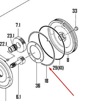 Стопорное кольцо/ wire для Airmann AX25-2 /20450-52496 / MAG-18V-230-2  