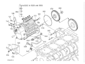 Шестерня привода насоса ТНВД Kubota V2607  