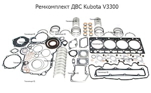 Запчасти для ремонта двигателя Kubota V3300