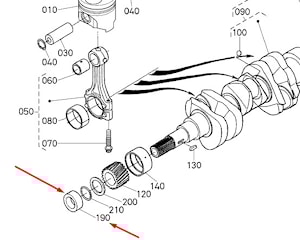 Передняя втулка коленвала #15841-23250