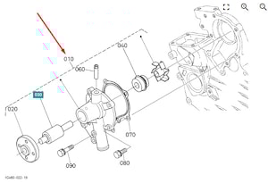 Водяной насос (помпа) #19883-73030