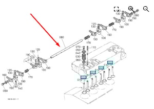ось коромысел V1505 #16241-14266