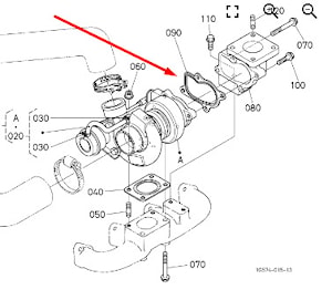 прокладка турбины #1G544-17110