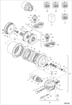 детали бортового редуктора Bobcat E16 / 321 / 323 / 324 #6688447