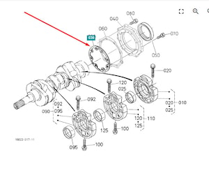 Прокладка крышки заднего сальника коленвала #16264-04822