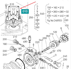 Гидромотор поворота платформы #RD118-61904