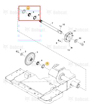 Комплект подшипников и сальника ступицы Bobcat S-серии (kit_axle_02)  